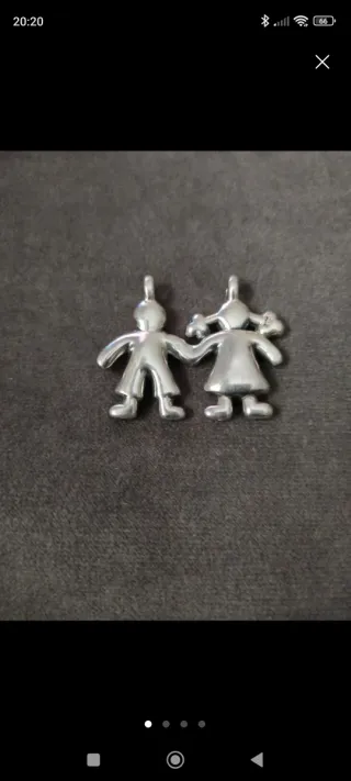 Colgante Plata Pareja Niños