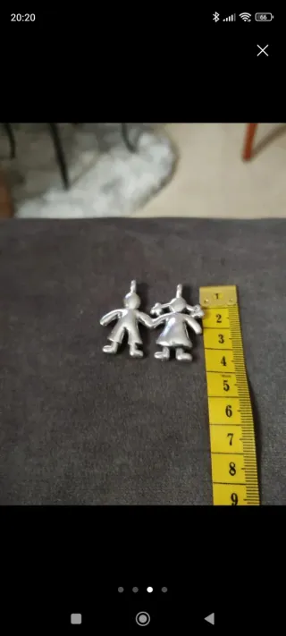 Colgante Plata Pareja Niños