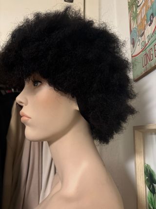 Peluca afro rizada para disfraz