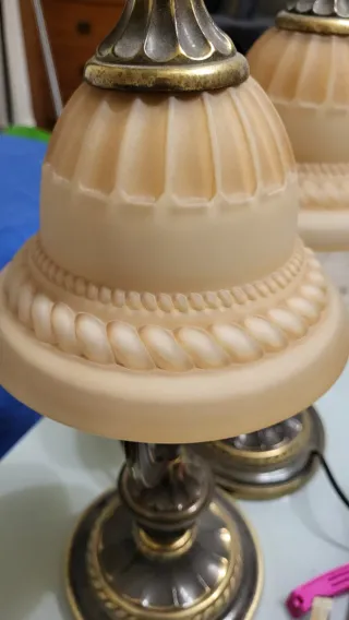 Juego 2 Lámparas Mesita Noche