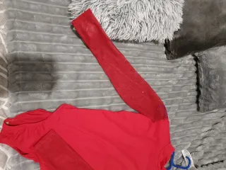 Maillot patinaje profesional rojo