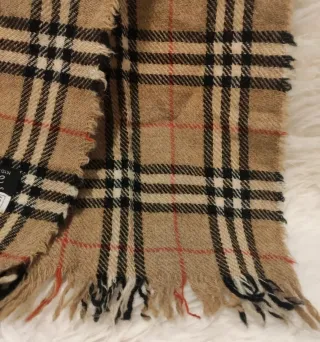 Bufanda Burberrys Lana Beige Cuadros