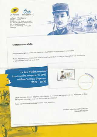 Sello Francia Georges Guynemer 1894-1917