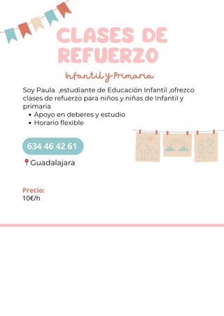 Clases de refuerzo