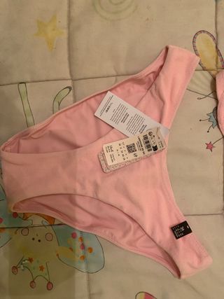 Bikini rosa con aros Talla S