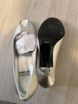 Tacones plateados Stuart Weitzman Talla 36