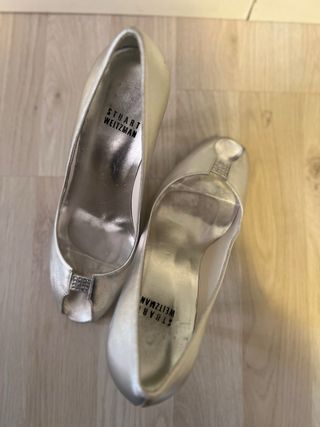 Tacones plateados Stuart Weitzman Talla 36