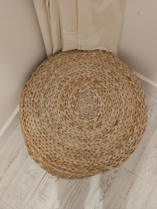 Puf redondo fibras platanera hoja plátano