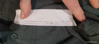 Camisa Mango gris verdoso