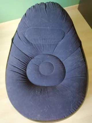 Silla Hinchable Gaming Azul y Negro