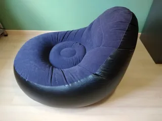 Silla Hinchable Gaming Azul y Negro