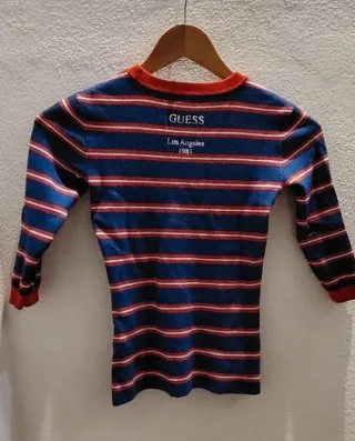 Maglia Guess Los Angeles righe blu rosse
