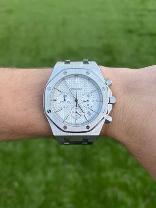 Seiko Mod Cronógrafo VK63 41mm Blanco