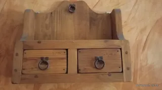 Mueble rústico madera 2 cajones