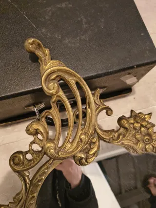 Espejo Bronce Antiguo Decorativo