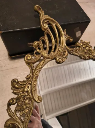 Espejo Bronce Antiguo Decorativo