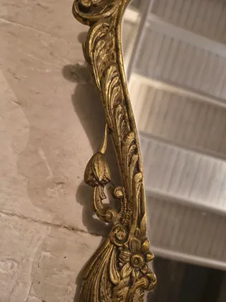Espejo Bronce Antiguo Decorativo