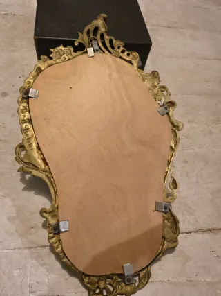 Espejo Bronce Antiguo Decorativo