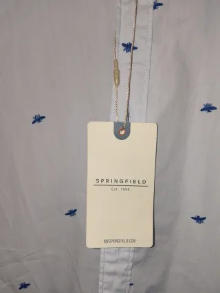 Camisa de vestir estampada caballero