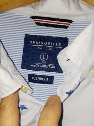 Camisa de vestir estampada caballero