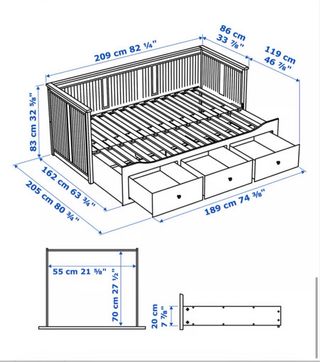 Estructura Diván HEMNES IKEA Blanco
