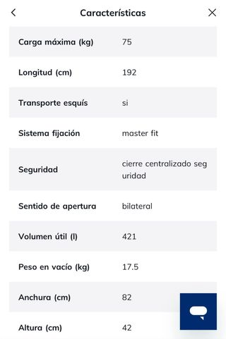 Baca con baúl de techo Bermude 400 Norauto