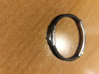 Pulsera Lotus Acero Negro y Plateado