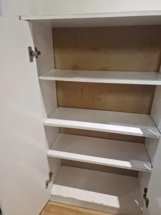 Zapatero blanco de madera