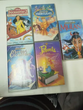5 Cintas VHS Disney Clásicos (Español)