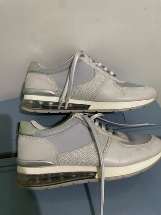 Zapatillas deportivas Xti mujer plateadas y blanca