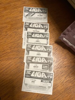 6 Cromos Liga Panini 2025-2026