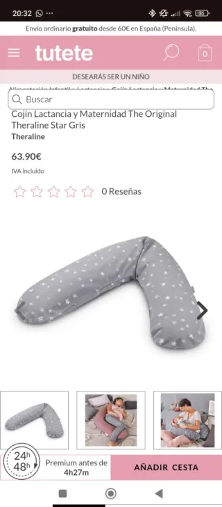 Cojín de lactancia Theraline con dos fundas