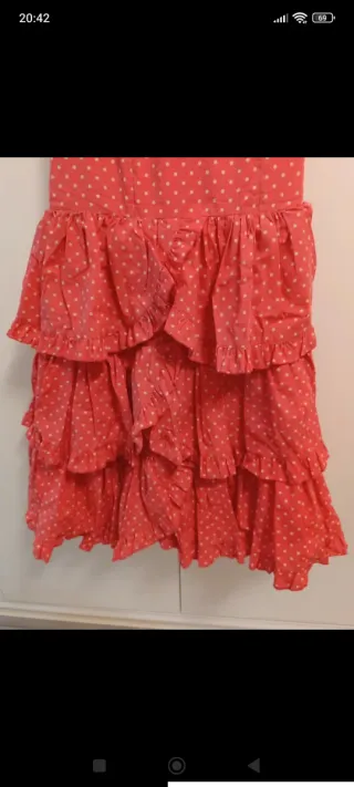 Bata Romería Rosa Lunar Crudo