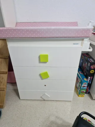 Mueble cambiador bañera bebé