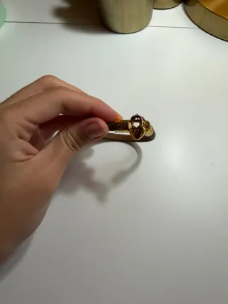 Pulsera Louis Vuitton dorada y marrón