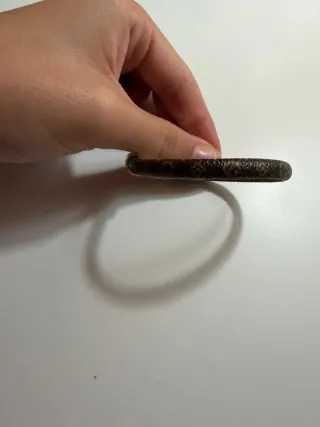 Pulsera Louis Vuitton dorada y marrón