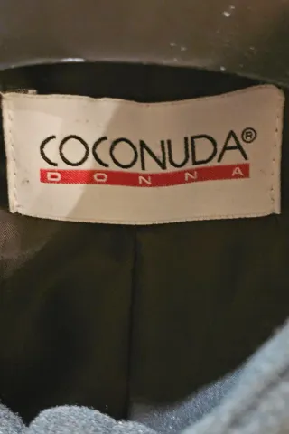 Coconuda cappotto  nero  donna in lana  -taglia 42