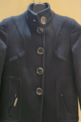 Coconuda cappotto  nero  donna in lana  -taglia 42