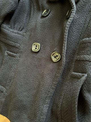 Abrigo paño Stradivarius negro