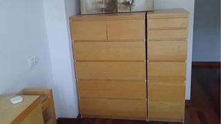 2 Cómodas IKEA MALM 6 Cajones Madera DOS MEDIDAS