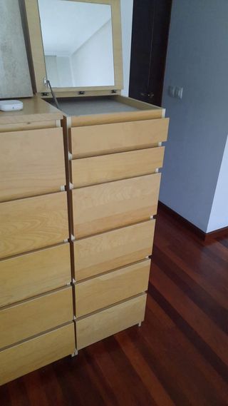 2 Cómodas IKEA MALM 6 Cajones Madera DOS MEDIDAS