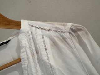 Camisa blanca manga larga abotonada