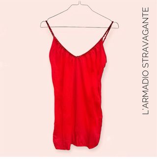 Top Benetton paillettes rosso tg M