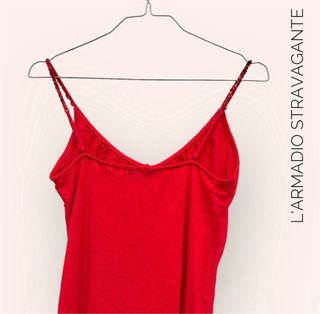 Top Benetton paillettes rosso tg M