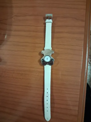 Reloj Tous Oso Correa Cuero Blanca