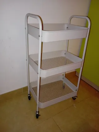Carrito Auxiliar Blanco 3 Estantes Sin usar