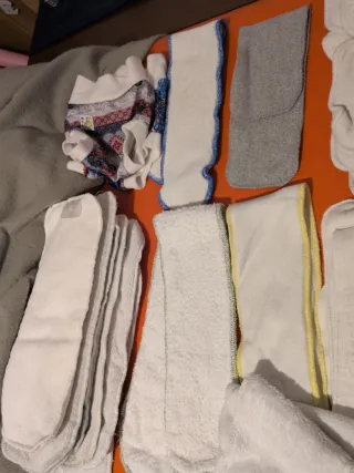 Lote pañales tela y accesorios