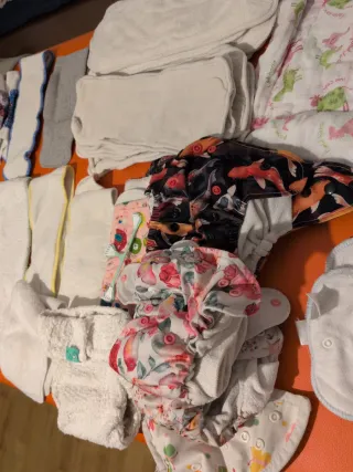 Lote pañales tela y accesorios