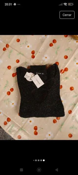 Jersey Stradivarius Negro Talla L