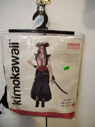 Disfraz Pirata Rogue Kimokawaii Talla XL
